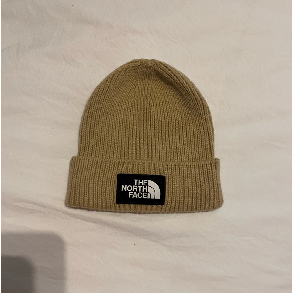 Tan north face beanie